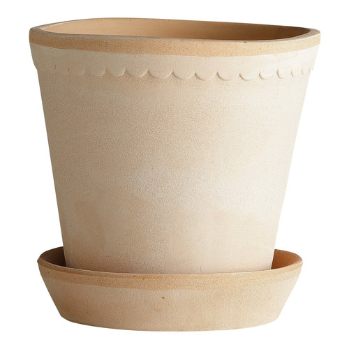 Bergs Potter Helena bloempot met schotel licht 21 cm Bergs Potter Helena bloempot met schotel licht 21 cm
