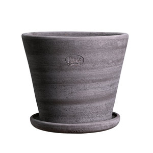 Bergs Potter Julie pot de fleurs avec soucoupe gris 8 cm Bergs Potter Julie pot de fleurs avec soucoupe gris 8 cm