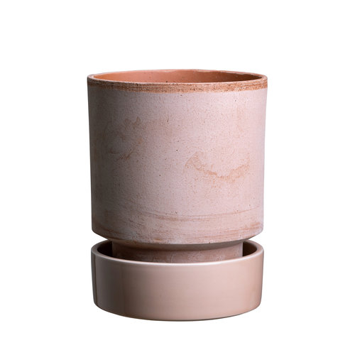 Bergs Potter The Hoff schotel voor bloempot geglazuurd quartz roze 14 cm Bergs Potter The Hoff schotel voor bloempot geglazuurd quartz roze 14 cm