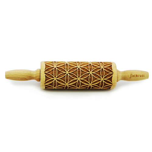 Folkroll Decoratiedeegrol 23 cm Flower of Life Folkroll Decoratiedeegrol 23 cm Flower of Life