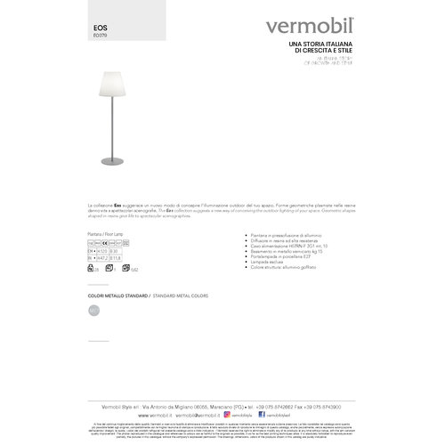 Vermobil Eos vloerlamp H 120