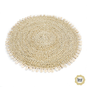 Seagrass shell placemat naturel