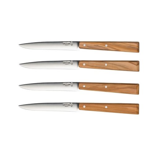 Opinel Tafelmessenset N° 125 Bon Appétit set van 4 rvs/olijf