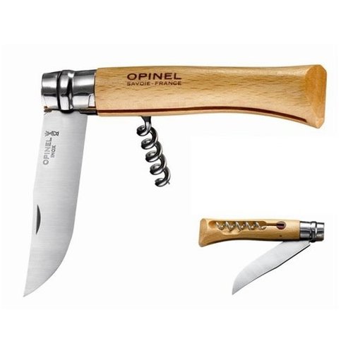 Opinel Gourmets kurkentrekker-zakmes nr.10 rvs/hout Opinel Gourmets kurkentrekker-zakmes nr.10 rvs/hout