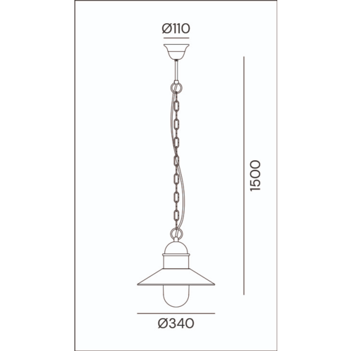 Il Fanale Borgo hanglamp koper/messing