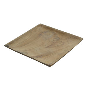Tess assiette carrée en teck 30 x 30 cm Tess assiette carrée en teck 30 x 30 cm