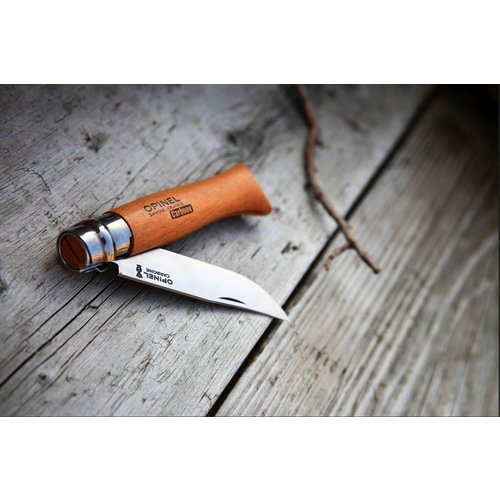 Opinel Carbon giftbox zakmes nr.08 staal/hout