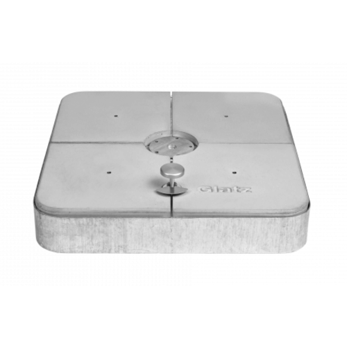 Glatz Frame parasolvoet met rollen M4 150 kg 80 × 80 staal Glatz Frame parasolvoet met rollen M4 150 kg 80 × 80 staal