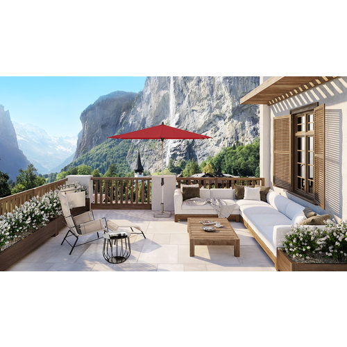 Glatz Alu Twist parasol stof 649 ivory