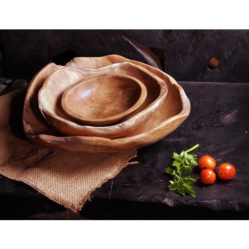 Max & Luuk Tess vege bowl teak 30 x 10 cm