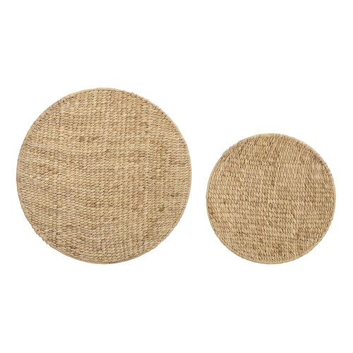 Bloomingville Ilu wandmand natuur waterhyacint - set van 2 Bloomingville Ilu wandmand natuur waterhyacint - set van 2