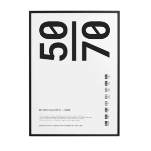 Paper Collective PC cadre en bois noir 50 x 70 cm
