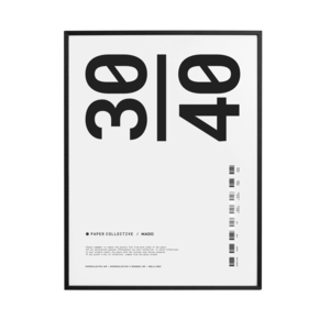 Paper Collective PC cadre en bois noir 30 x 40 cm