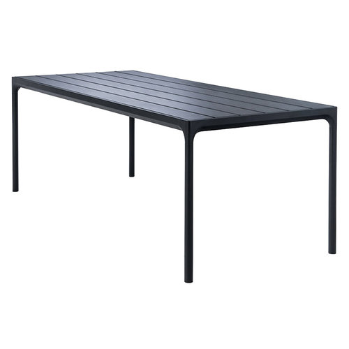 Houe Four tuintafel zwart/aluminium