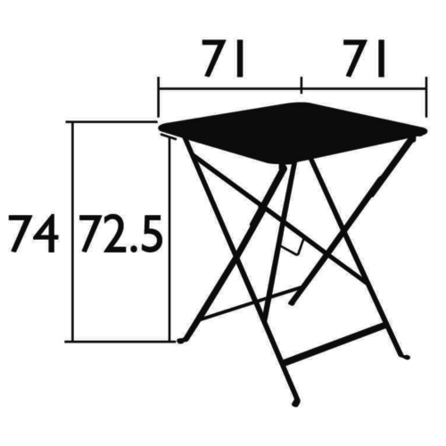 Fermob Bistro inklapbare tuintafel cactus metaal 71 x 71 cm