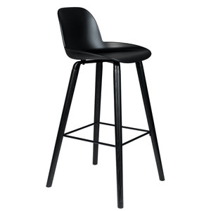 Zuiver Albert kuip tabouret de bar entièrement noir H 76 Zuiver Albert kuip tabouret de bar entièrement noir H 76