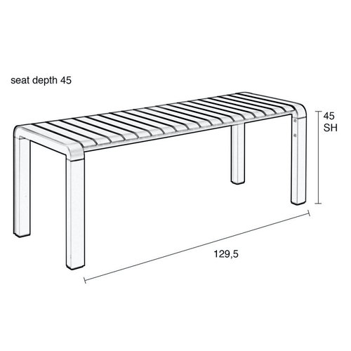 Zuiver Vondel tuinbank zwart