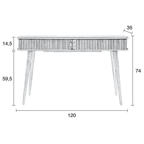 Zuiver Barbier console walnoot