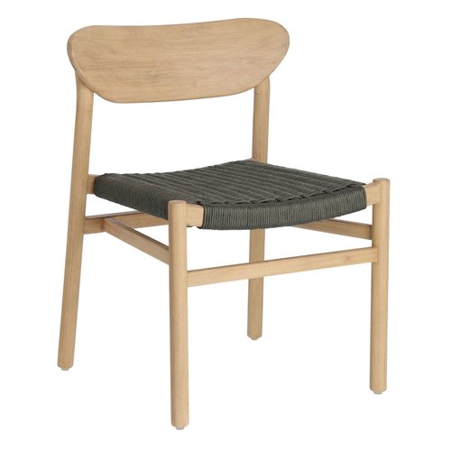 Kave Home Galit tuinstoel massief eucalyptus koord Kave Home Galit tuinstoel massief eucalyptus koord