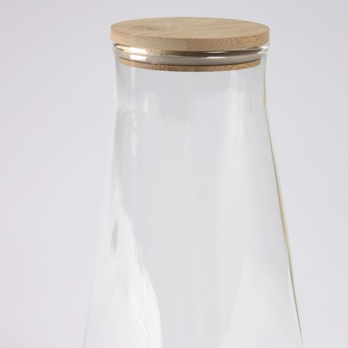 Kave Home Adalis middelgrote transparante glazen voorraadpot