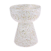 Bijzettafel terrazzo wit Ø 35 x H 44cm