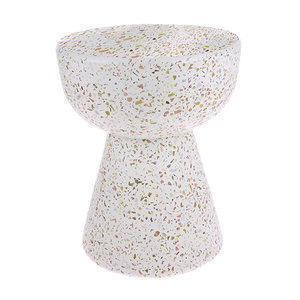 HKLiving Table d'appoint terrazzo blanc Ø 35 x H 44cm HKLiving Table d'appoint terrazzo blanc Ø 35 x H 44cm
