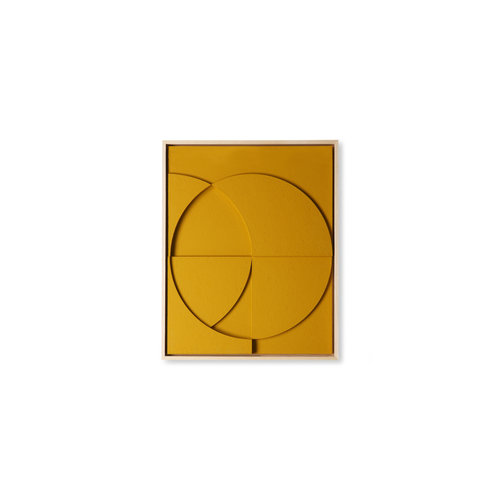 HK Living Kader met kunst in reliëf oker c small 43 x 53 HK Living Kader met kunst in reliëf oker c small 43 x 53