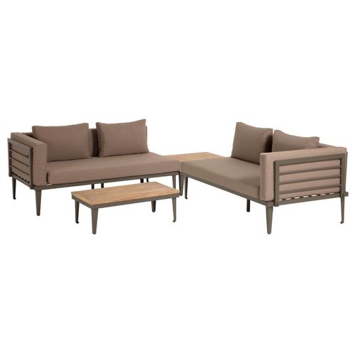Kave Home Pascale loungeset sofa, salontafel en bijzettafel Kave Home Pascale loungeset sofa, salontafel en bijzettafel