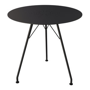 Houe Circum table de café en métal noir/aluminium Ø 74