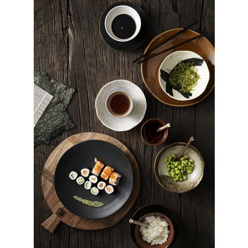 HKLiving Kyoto japans eetbord mat zwart