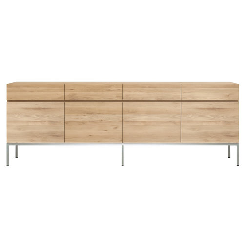 Ethnicraft Ligna dressoir eik 4 deuren 4 lades Ethnicraft Ligna dressoir eik 4 deuren 4 lades