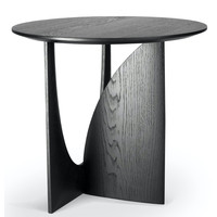 Geometric bijzettafel zwart eik