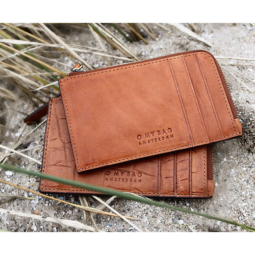 O My Bag Lola geldbeugel cognac - klassiek crocoleder cognac O My Bag Lola geldbeugel cognac - klassiek crocoleder cognac