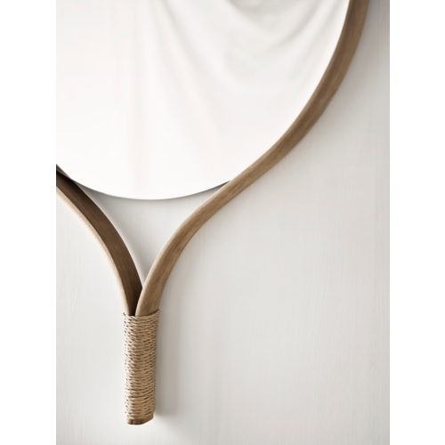 Bolia Racquet spiegel rond gezeept eiken 70 x H 101