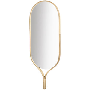Bolia Racquet miroir mural ovale en chêne savonné
