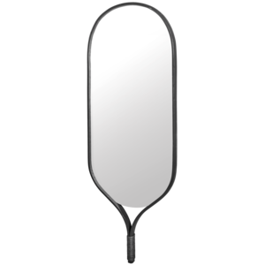 Bolia Racquet miroir mural ovale en chêne noir