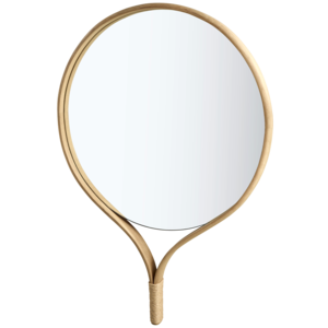 Bolia Racquet miroir rond en chêne savonné 70 x H 101
