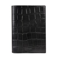 Notebook cover - croco klassiek leder zwart