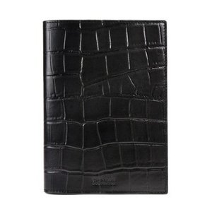 O My Bag Notebook cover en cuir croco classique noir O My Bag Notebook cover en cuir croco classique noir