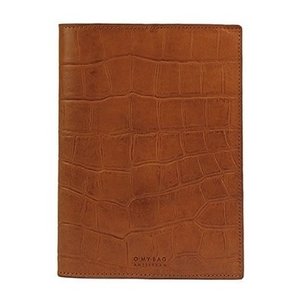 O My Bag Notebook cover - croco  klassiek leder cognac