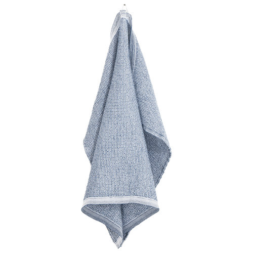 Lapuan Kankurit TERVA handdoek wit en blueberry gewassen linnen-tencel-katoen 65 x 130