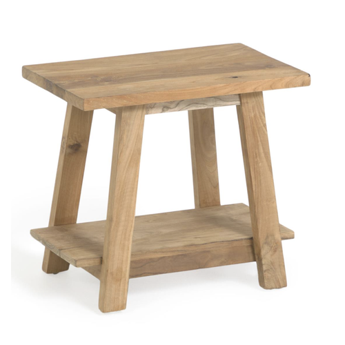 Kave Home Safara bank gerecycleerd teakhout 50 x 32 Kave Home Safara bank gerecycleerd teakhout 50 x 32