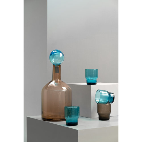 Pols Potten Bubbles waterglas blauw - per stuk