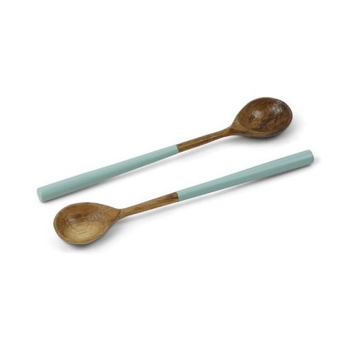 Kinta Theelepel acaciahout natuur/ice mint - set van 6 Kinta Theelepel acaciahout natuur/ice mint - set van 6