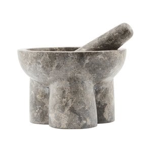 House Doctor Kulti mortier avec pilon gris-brun