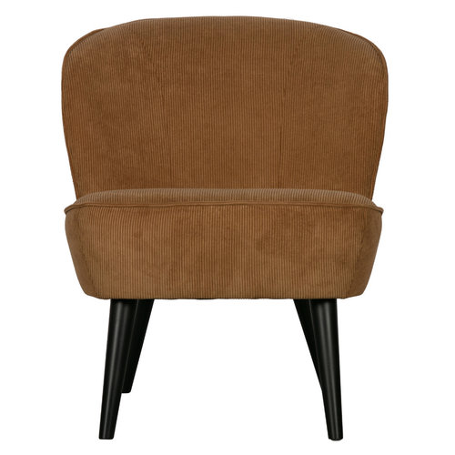 WOOOD Sara fauteuil ribstof honing geel WOOOD Sara fauteuil ribstof honing geel