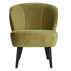 WOOOD Sara fauteuil en velours army