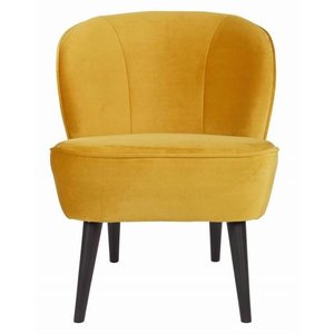 WOOOD Sara fauteuil en velours ocre