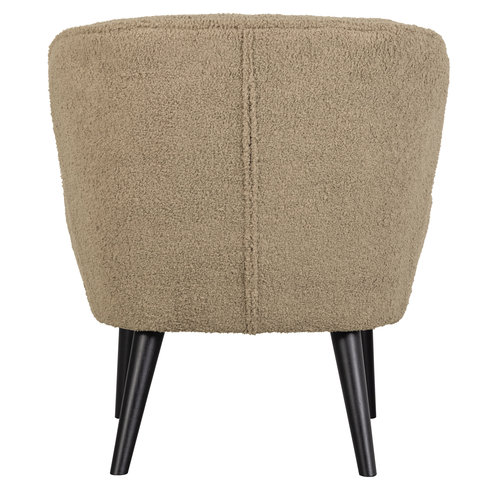 WOOOD Sara fauteuil teddy sand