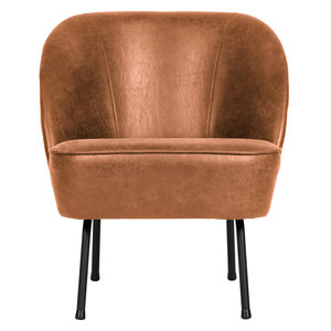 WOOOD Vogue fauteuil en cuir cognac